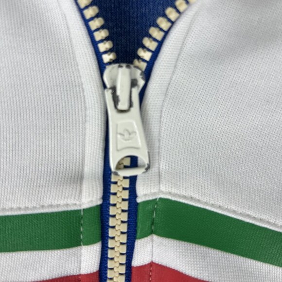 ADIDAS Jacket Mens Sz Large Zip Up 80s Remake Retro Italy Football Soccer - Picture 9 of 14